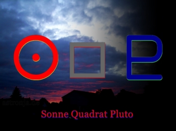 Pluto Quadrat Sonne